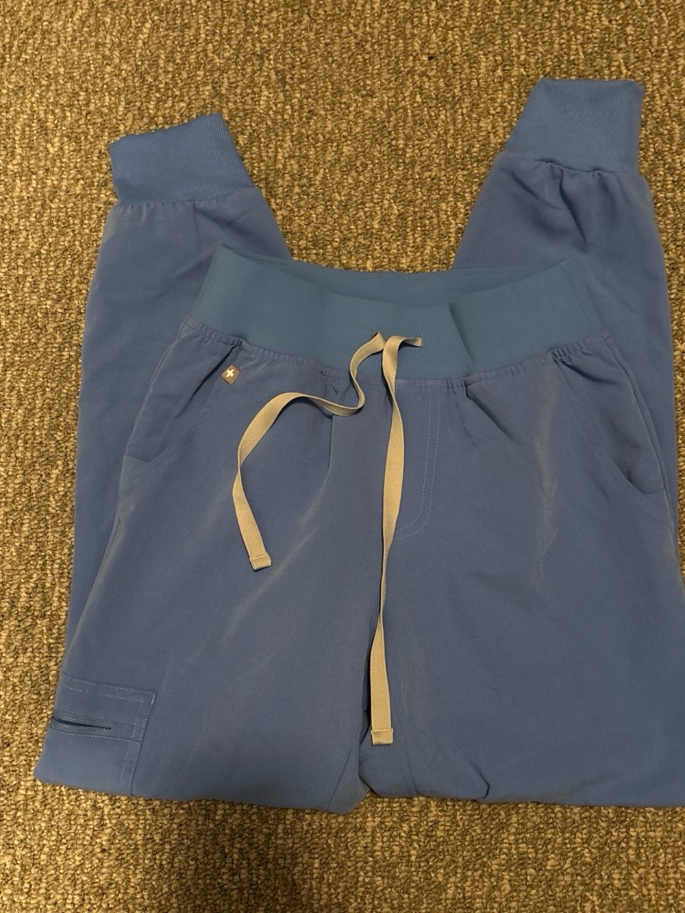Figs Cecil blue high waisted Jogger scrub Pants